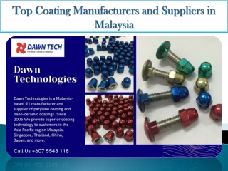 Top Coating Manufacturers and Suppliers in Malaysia