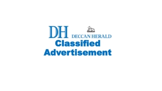 Deccan Herald Classified Advertisement Online Booking for Newspaper