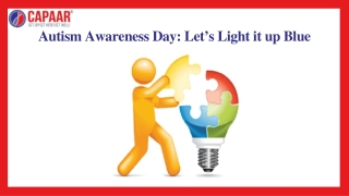 World Autism Day | Best Treatment for autism in Bangalore | Capaar