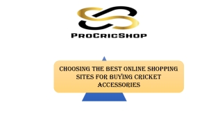 Choosing the Best Online Shopping Sites for Buying Cricket Accessories