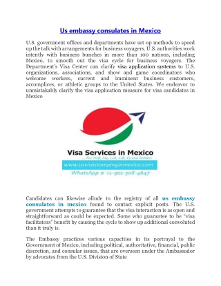H1B Visa Stamping in Mexico