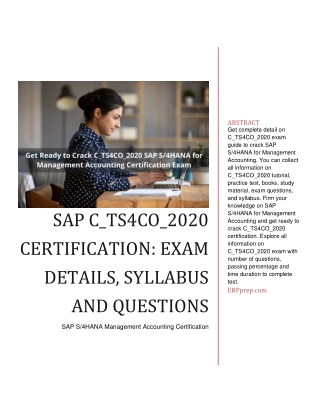 SAP C_TS4CO_2020 Certification: Exam Details, Syllabus and Questions