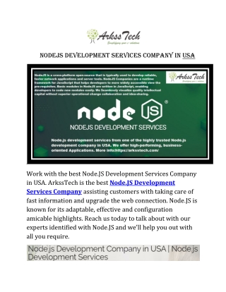 NodeJS Development Services Company