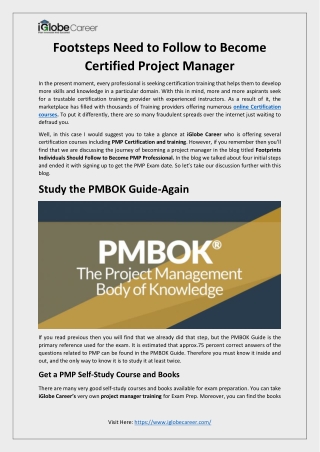 Footsteps Need to Follow to Become Certified Project Manager