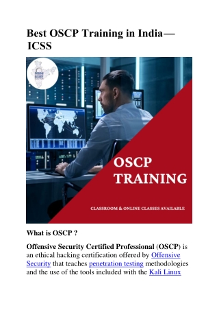 Best OSCP Training in India — ICSS