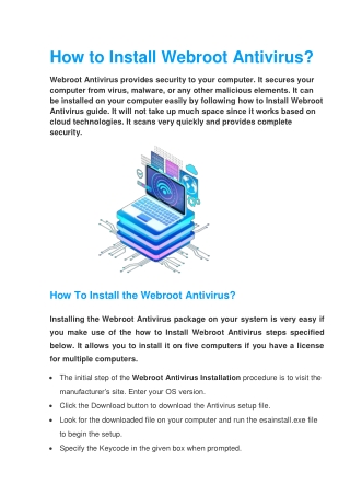 How to Install Webroot Antivirus? | Full Guidelines