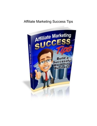 Success Tips Affiliate Marketing