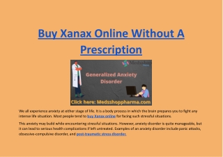 Buy Xanax Online Without A Prescription