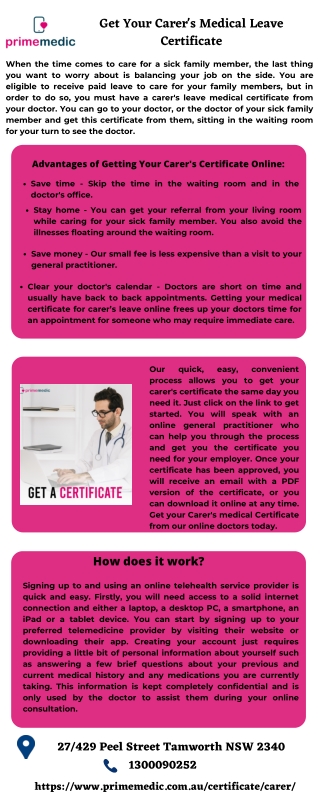 Get Your Carer's Medical Leave Certificate