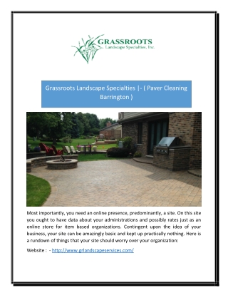 Grassroots Landscape Specialties |- ( Paver Cleaning Barrington )