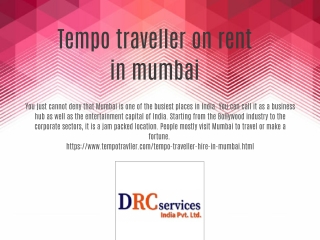 Tempo traveller on rent in mumbai