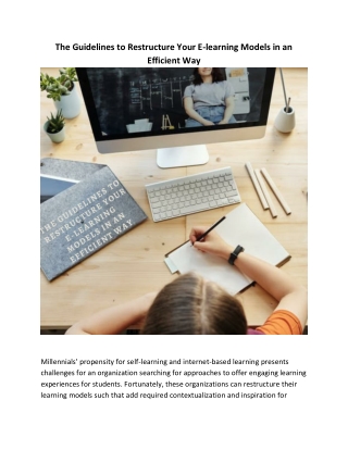 The Guidelines to Restructure Your E-learning Models in an  Efficient Way