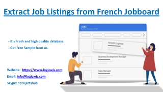 Extract Job Listings from French Jobboard