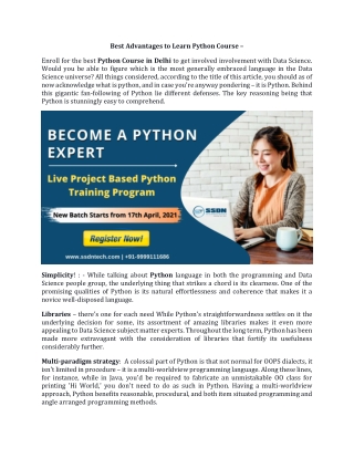 Python Course in Delhi