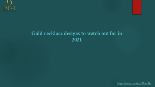 Gold necklace designs to watch out for in 2021