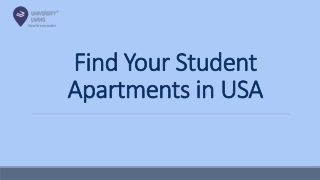 Find Your Student Apartments in USA