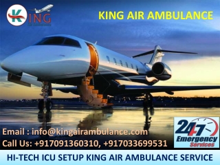 Choose Best Air Ambulance Service in Kolkata and Chennai by King Ambulance