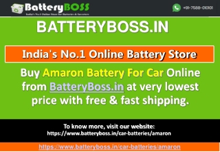 Amaron Battery For Car Online-BatteryBoss