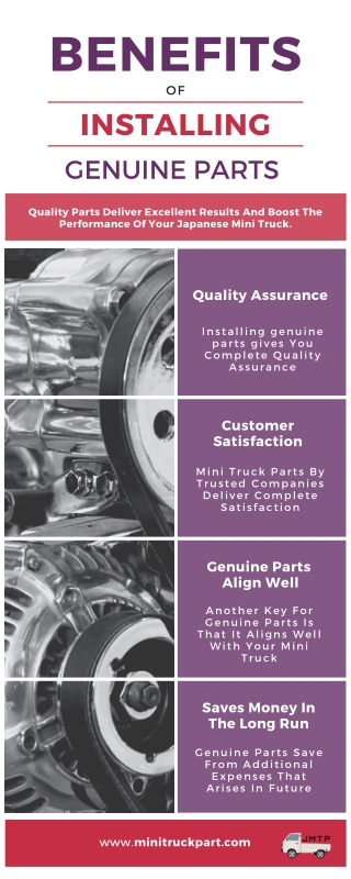 Benefits of Installing Genuine Parts