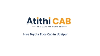 Hire Toyota Etios Cab in Udaipur