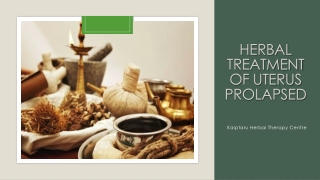 Herbal Treatment of Uterus Prolapsed