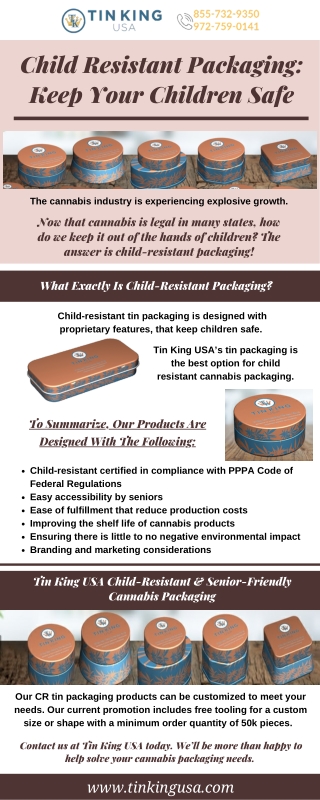 Choose the Right Child Resistant Packaging | Tin King USA