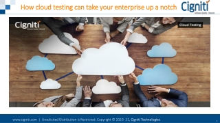 How cloud testing can take your enterprise up a notch