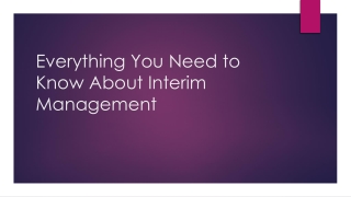 Everything You Need to Know About Interim Management