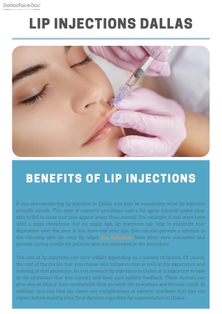 lip Injection Dallas| lip injections Near me| Dallas Face Doc