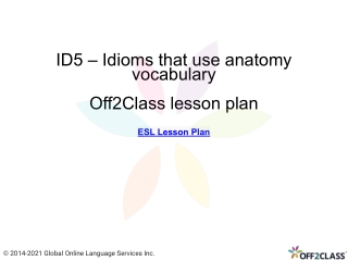 Idioms That Use Anatomy Vocabulary - Free Off2Class ESL Lesson Download