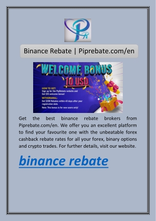 Binance Rebate | Piprebate.com/en