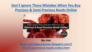 Don’t Ignore These Mistakes When You Buy Precious & Semi Precious Beads Online