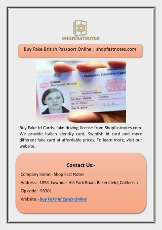 Buy Fake Id Cards Online | shopfastnotes.com