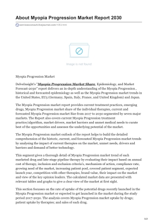 Myopia Progression Disease Understanding and Treatment Algorithm