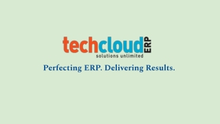 Tech Cloud ERP - ERP Software Providers in India