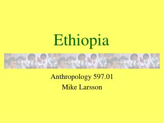 Anthropology 597.01 Mike Larsson