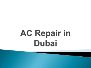 AC Repair in Dubai