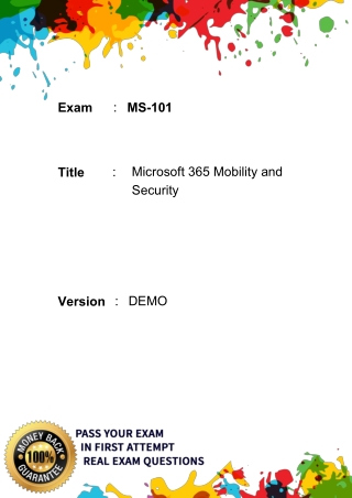 Latest MS-101 exam - MS-101 Questions Answers -  Dumpsforsure.com