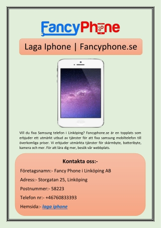 Laga Iphone | Fancyphone.se