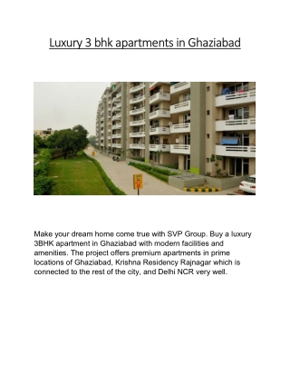 luxury 3 bhk apartments in ghaziabad