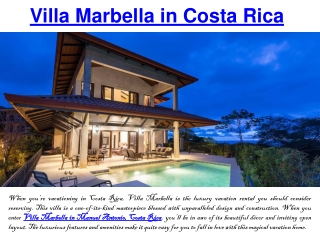 Villa Marbella in Costa Rica