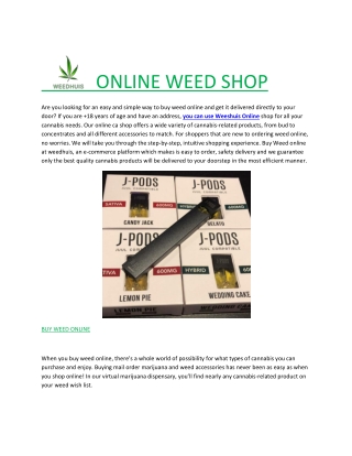 ONLINE WEED SHOP