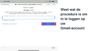 Weet wat de procedure is om in te loggen op uw Gmail-account