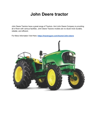 John Deere tractor