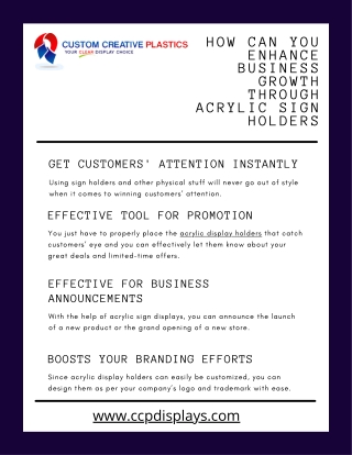 How Can You Enhance Business Growth through Acrylic Sign Holders