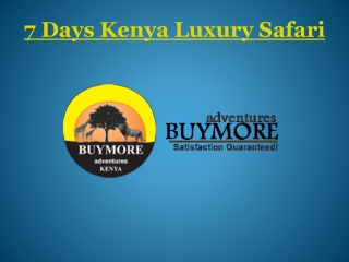 7 Days Kenya Luxury Safari