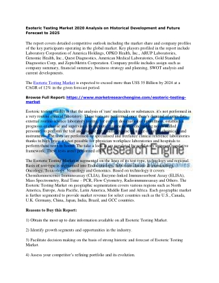 Esoteric Testing Market