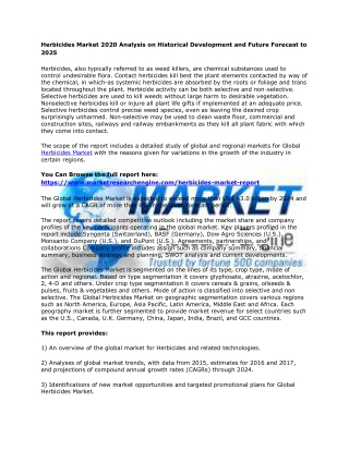 Herbicides Market