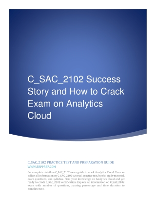C_SAC_2102 Success Story and How to Crack Exam on Analytics Cloud