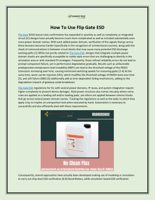 Online Flip Gate ESD - Advancetech